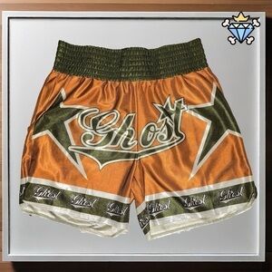 ROMWE MEN COPPER BROWN AND GREEN HIGH WAIST ATHLETIC SHORTS SIZE LARGE
